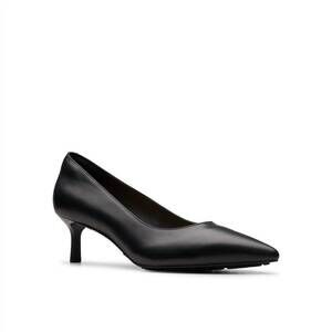 NEW CLARKS women's adela court pump in black leather